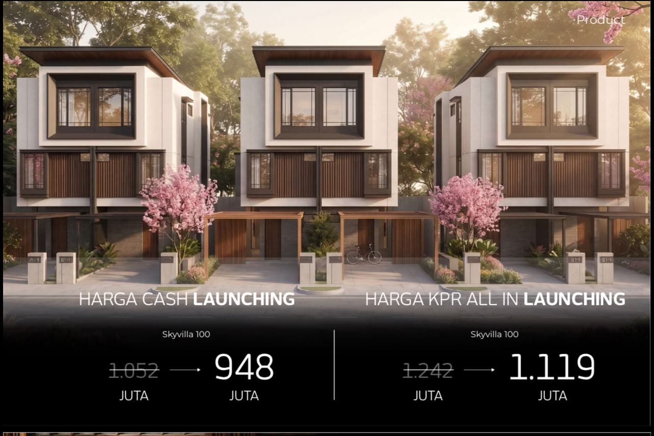 Tipe unit Sky Villa 100 Areum Parc