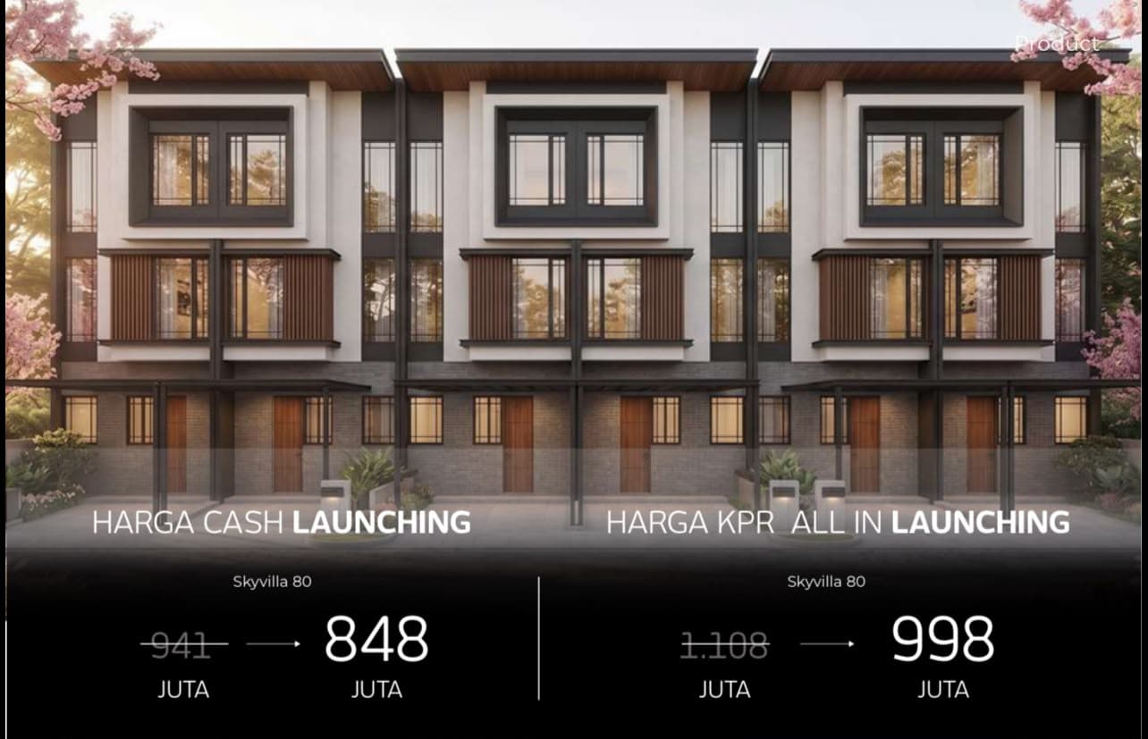 Tipe unit Sky Villa 80 Areum Parc